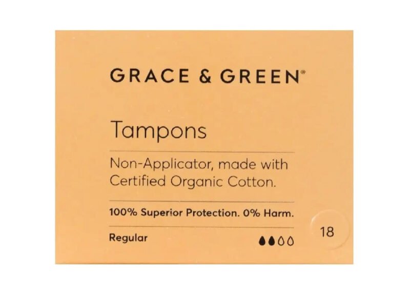 Grace&Green Non-Applicator Tampons Regular (18 tampons)