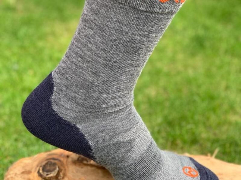 Merino Crew Socks By Moggans | Size: Medium | Colour: Grey