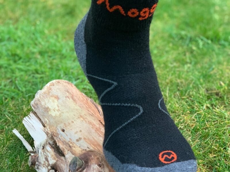 Merino Wool Ankle Running Socks, Set of 2 By Moggans | Size: Large | Colour: Black