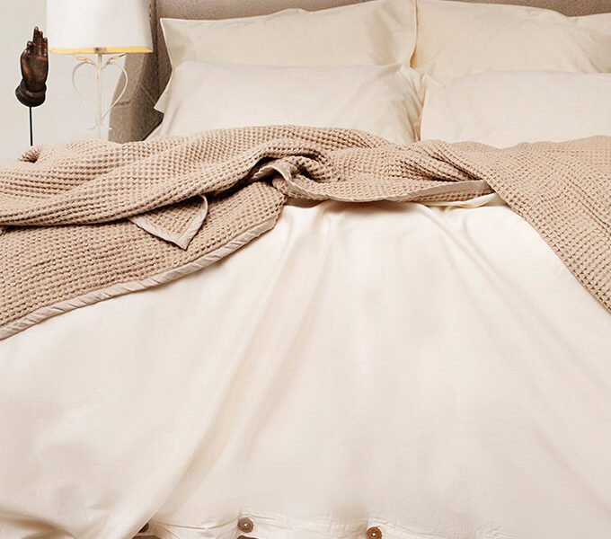 Natural Classic Organic Cotton Sateen Weave Bedding Set