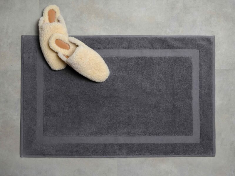 Organic Cotton Bath Mat By Dip & Doze | Colour: Slate