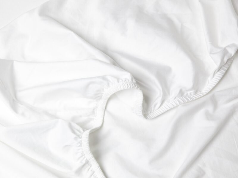 Organic Cotton Fitted Sheet By Dip & Doze | Size: Super King | Colour: White | Weave: Percale