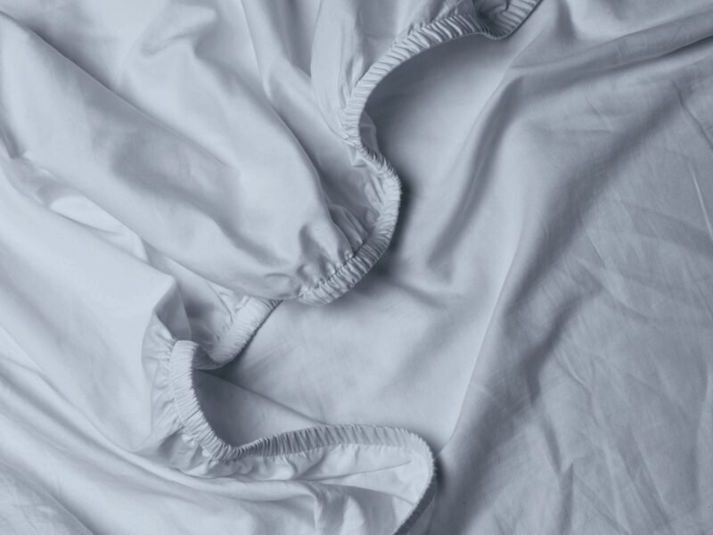 Organic Cotton Fitted Sheet By Dip & Doze | Size: Super King | Colour: Nordic Sky | Weave: Percale