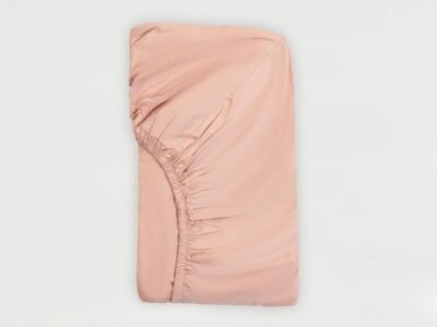 Organic Cotton Fitted Sheet By Dip & Doze | Size: Double | Colour: Clay | Weave: Percale