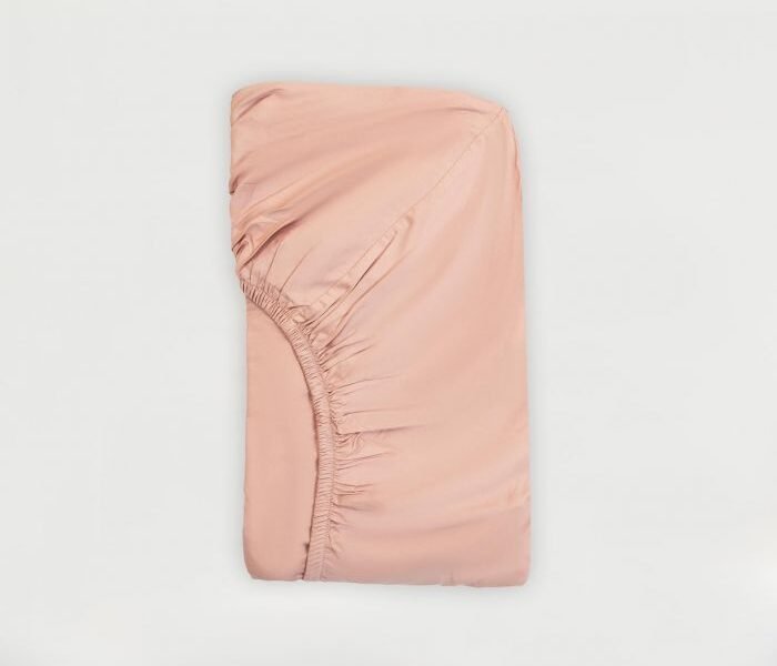 Organic Cotton Fitted Sheet By Dip & Doze | Size: Double | Colour: Clay | Weave: Percale