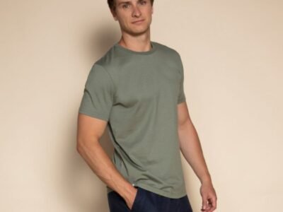 Organic Cotton & Hemp Everyday T-Shirt By Dip & Doze | Colour: Oliver | Size: L