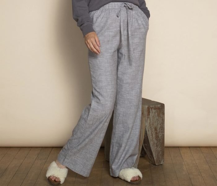 Organic Cotton & Hemp Lounge Trousers By Dip & Doze | Colour: Charcoal | Size: M