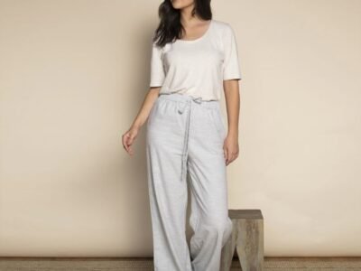 Organic Cotton & Hemp Lounge Trousers By Dip & Doze | Colour: Lunar Grey | Size: L