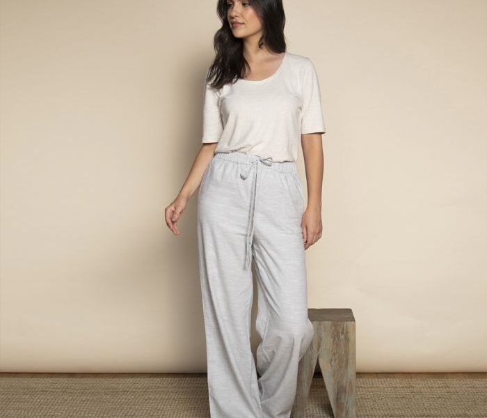 Organic Cotton & Hemp Lounge Trousers By Dip & Doze | Colour: Lunar Grey | Size: L