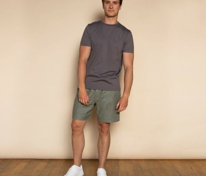 Organic Cotton & Hemp Men’s Lounge Shorts By Dip & Doze | Colour: Oliver | Size: L