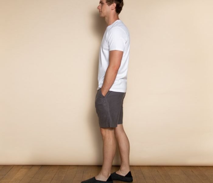 Organic Cotton & Hemp Men’s Lounge Shorts By Dip & Doze | Colour: Charcoal | Size: L