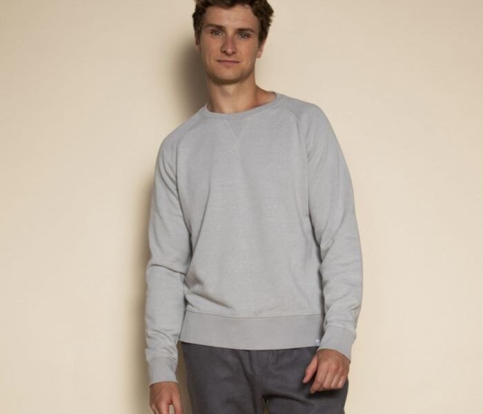 Organic Cotton & Hemp Perfect Sweatshirt By Dip & Doze | Colour: Lunar Grey | Size: XL