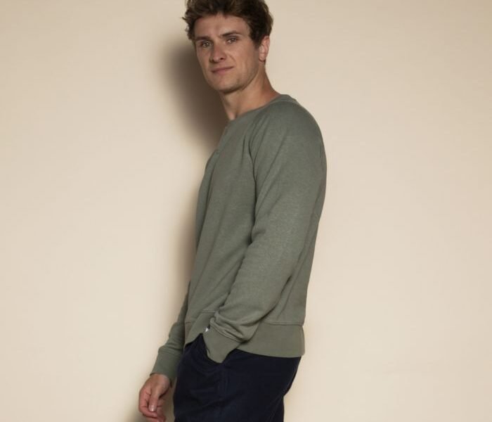 Organic Cotton & Hemp Perfect Sweatshirt By Dip & Doze | Colour: Oliver | Size: XL