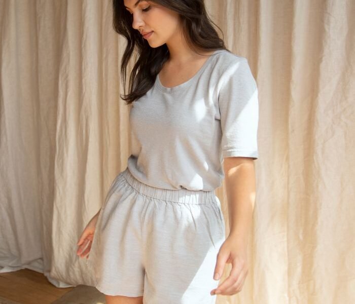 Organic Cotton & Hemp Relaxed T-Shirt By Dip & Doze | Colour: White | Size: L