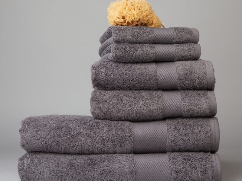 Organic Cotton Towels, Mini Set of Six By Dip & Doze | Colour: Slate