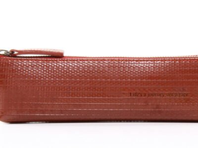 Reclaimed Fire Hose Pencil Case By Elvis & Kresse | Colour: Red