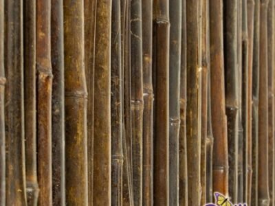 Thick Carbonised Black Bamboo Fencing Screening Roll 1.9m x 1.8m (6ft 2in x 6ft) - | Papillon™