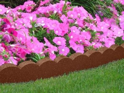 Recycled Garden Border Flexi Curve Scallop Terracotta