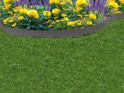 9cm Recycled Garden Border Thin Line Grey