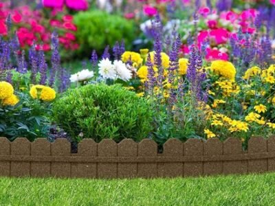 H15cm Recycled Garden Border Ultra Curve Maryland Earth