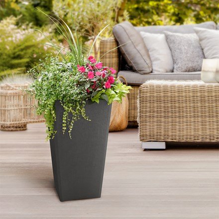 Tapered Recycled Rubber Tyres Avondale Classic Planter H61cm