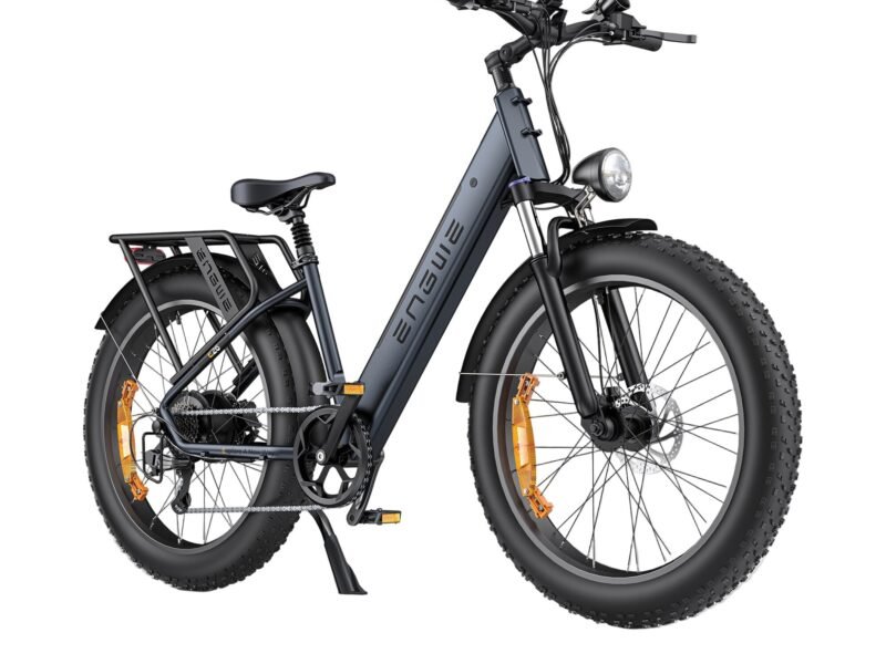 ENGWE E26 Electric Bike 25 km/h Dual Suspension Fat Tyre E-bike - Black / Step-Thru
