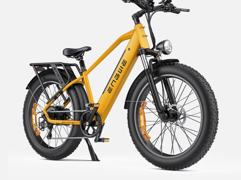 ENGWE E26 Electric Bike 25 km/h Dual Suspension Fat Tyre E-bike - Bumblebee Yellow / High-Step
