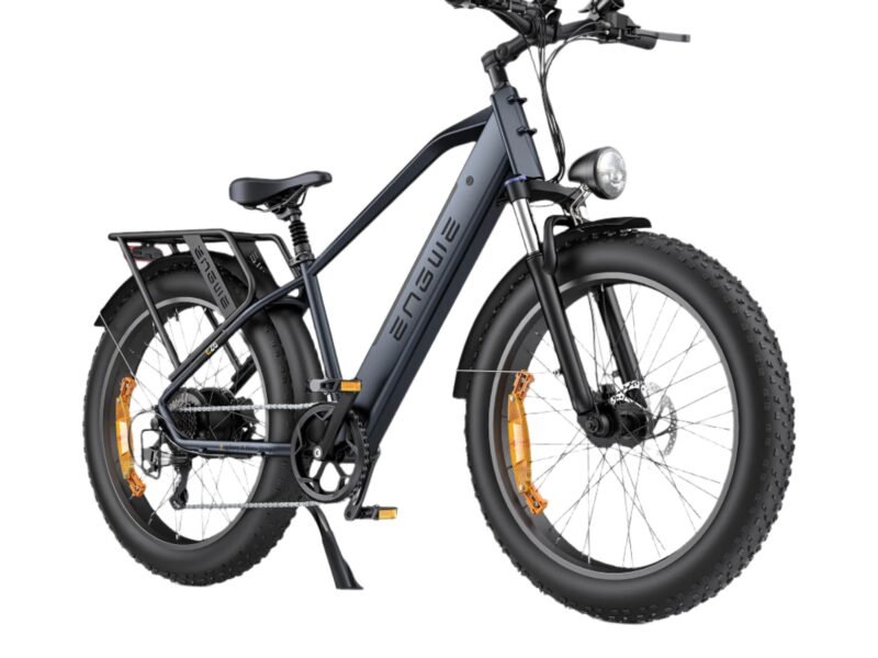 ENGWE E26 Electric Bike 25 km/h Dual Suspension Fat Tyre E-bike - Black / High-Step