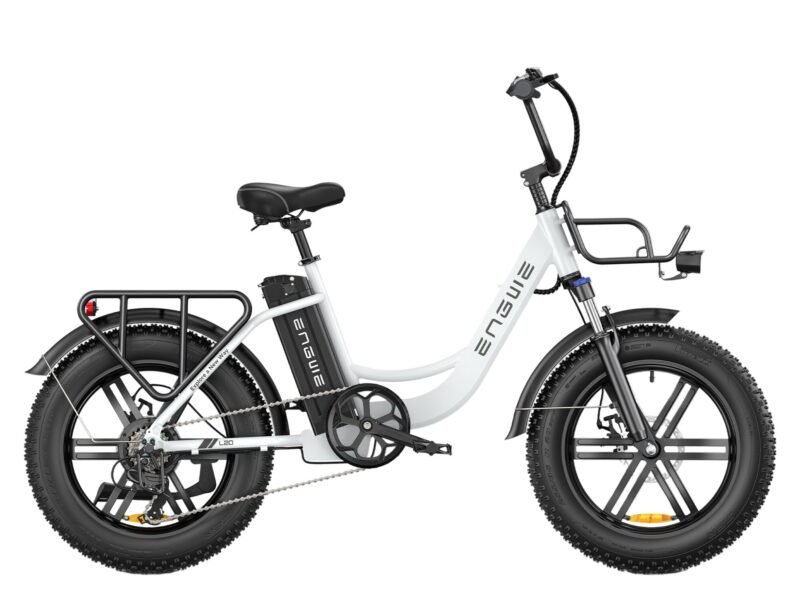 ENGWE L20 Electric Bike 140km Max Speed Front Suspension Step-Thru E-bike - White / Standard Battery