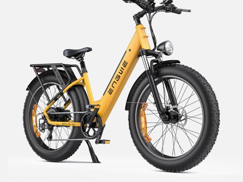 ENGWE E26 Electric Bike 25 km/h Dual Suspension Fat Tyre E-bike - Bumblebee Yellow / Step-Thru
