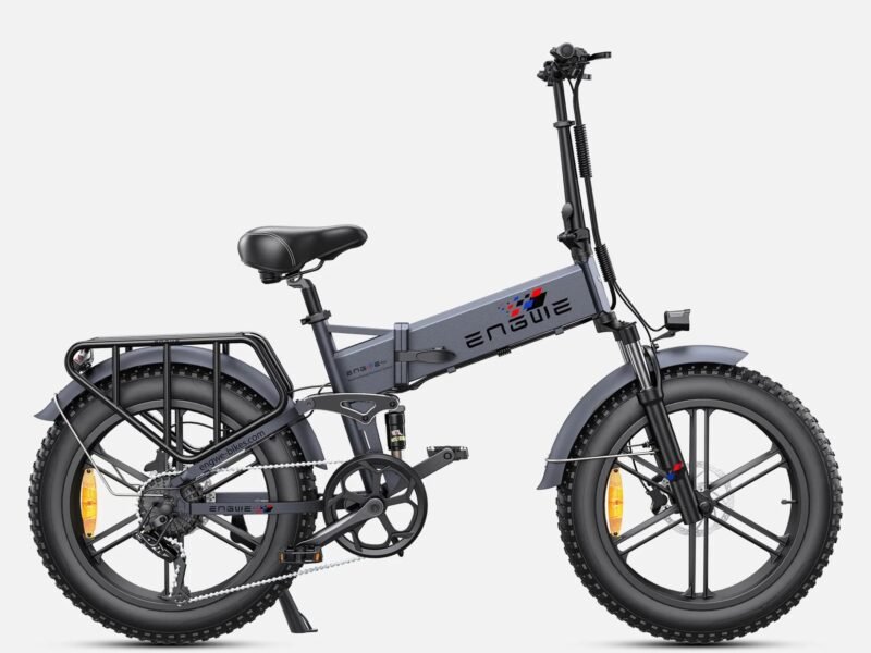 ENGWE ENGINE PRO Electric Bike 1000W 12KM Full Suspension Foldable E-bike - Sky Blue