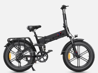 ENGWE ENGINE PRO Electric Bike 1000W 12KM Full Suspension Foldable E-bike - Black