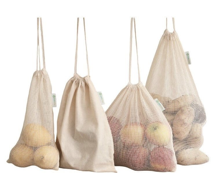 Reusable Produce Mesh Bags Set