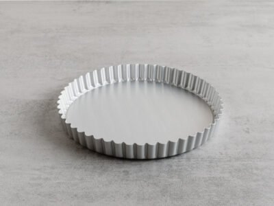Silver Anodised Aluminium Fluted Flan Tin By Mermaid | Size: 6 inches