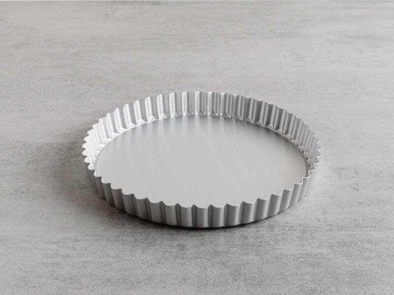 Silver Anodised Aluminium Fluted Flan Tin By Mermaid | Size: 6 inches