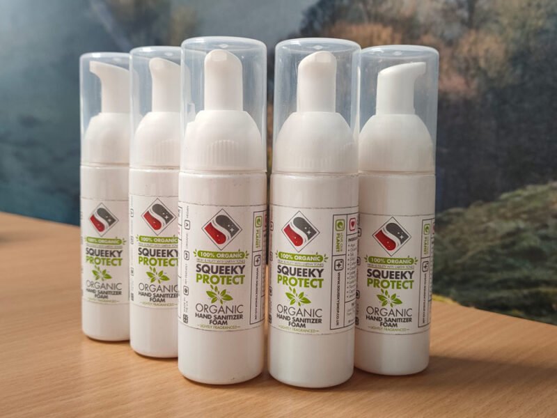 Pk 5 Squeeky Cleaners Vegan Protect Organic Hand Sanitiser Foam - 100ml