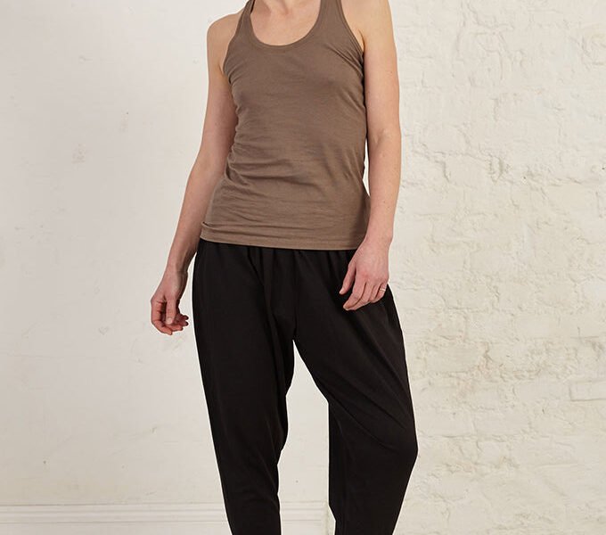 Longline Racerback Organic Cotton Jersey Tank Top