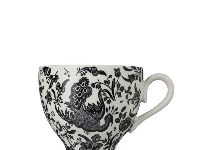 Black Regal Peacock Teacup 187ml/0.33pt Seconds
