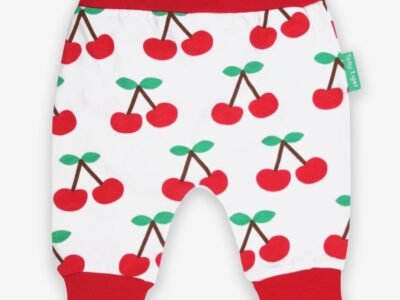 Organic Cherry Print Yoga Pants - 0-3m / 56cm