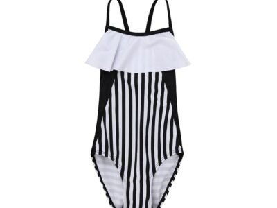 Turtledove Colourblock Swim Costume - Monochrome - Monochrome / 2-3y