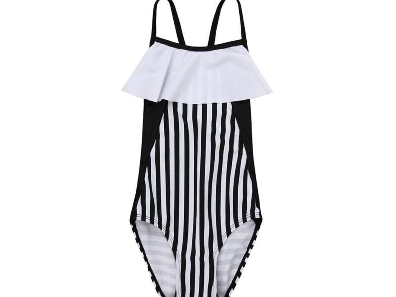 Turtledove Colourblock Swim Costume - Monochrome - Monochrome / 2-3y