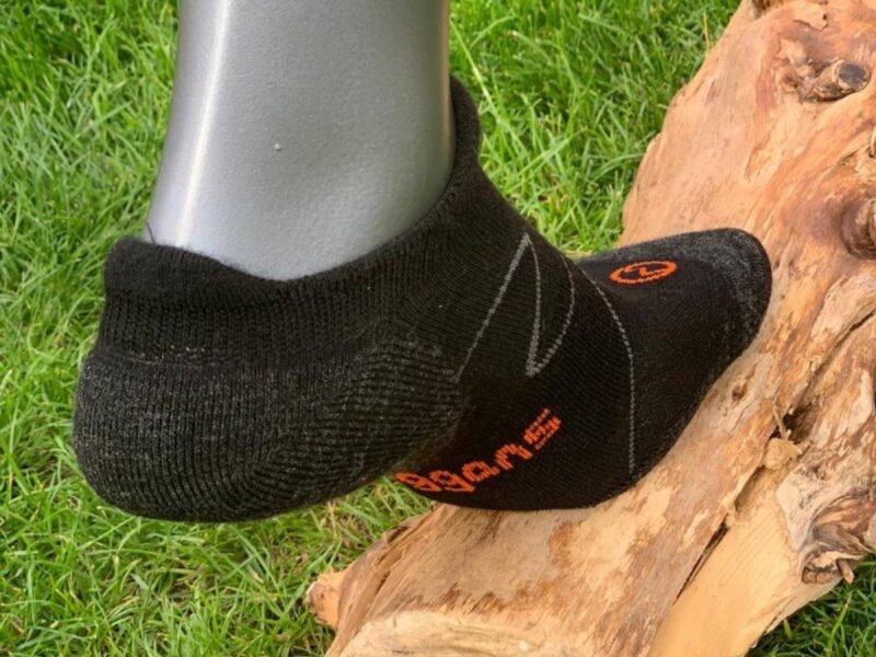 Ultralight Merino No Show Socks, Set of 2 By Moggans | Size: Large | Colour: Black