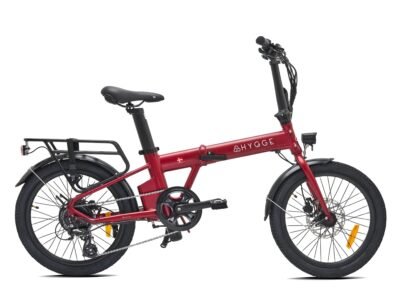 Hygge Virum Electric Bike British Racing Green With 250W 36V Hub Motor - Sangria Red