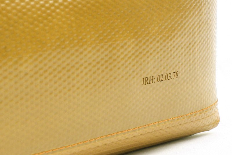 Reclaimed Fire Hose Wash Bag, Medium By Elvis & Kresse | Colour: Yellow