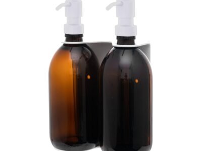 White Double Wall Mounted Soap Dispenser