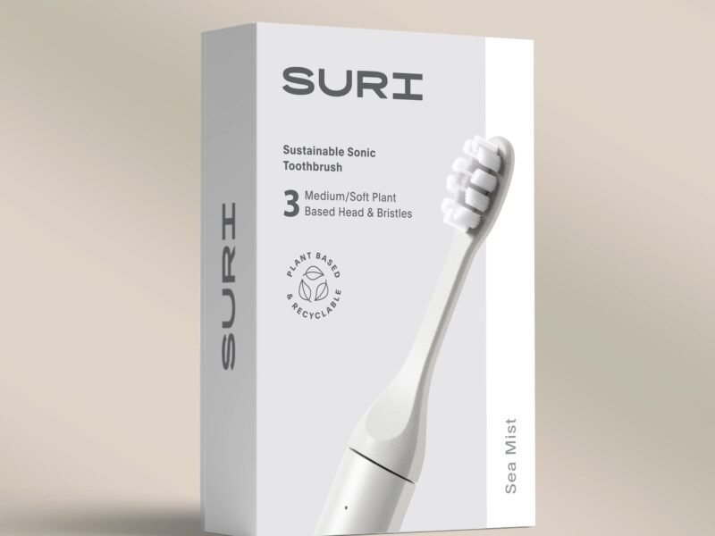 Sustainable Replacement Toothbrush Heads, Pack of 3 By Suri | Colour: Sea Mist