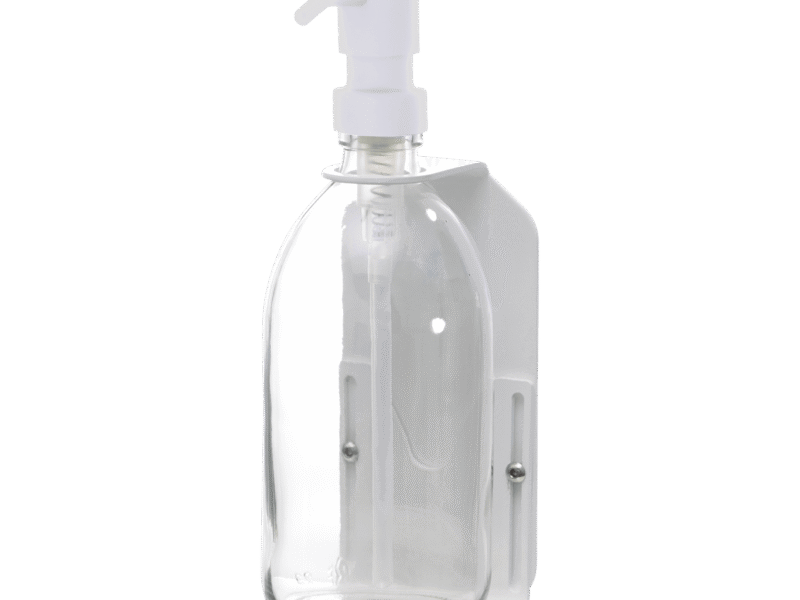 White Single Wall Mounted Soap Dispenser